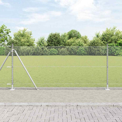 Hexagonal Fence with Concrete Base 10 x 0.8 m Galvanised Steel