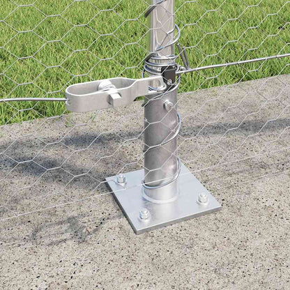 Hexagonal Fence with Concrete Base 10 x 1 m Galvanised Steel