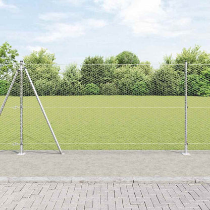 Hexagonal Fence with Concrete Base 10 x 1.2 m Galvanised Steel