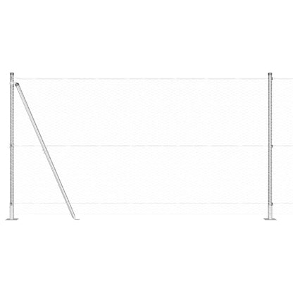 Hexagonal Fence with Concrete Base 10 x 1.2 m Galvanised Steel