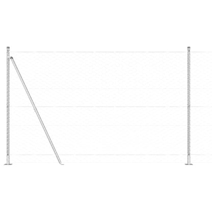 Hexagonal Fence with Concrete Base 10 x 1.4 m Galvanised Steel