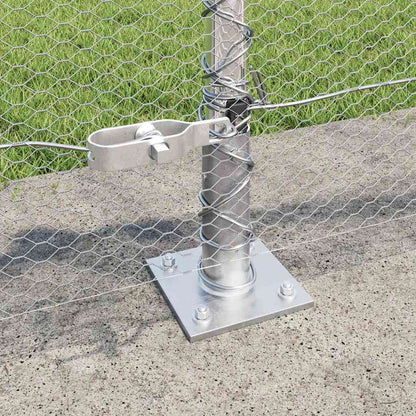 Hexagonal Fence with Concrete Base 25 x 0.6 m Galvanised Steel
