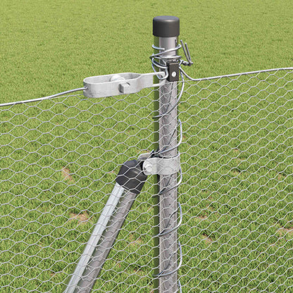 Hexagonal Fence with Concrete Base 25 x 1 m Galvanised Steel