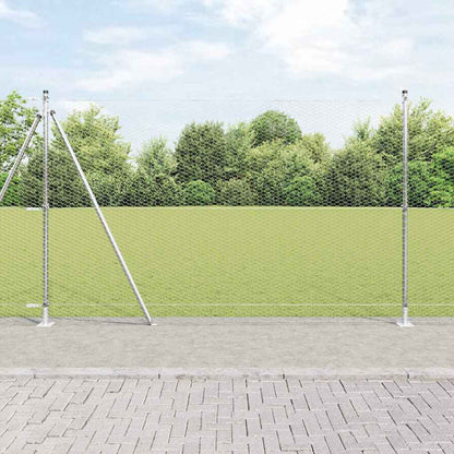 Hexagonal Fence with Concrete Base 25 x 1.6 m Galvanised Steel