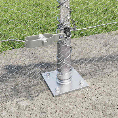 Hexagonal Fence with Concrete Base 50 x 0.4 m Galvanised Steel