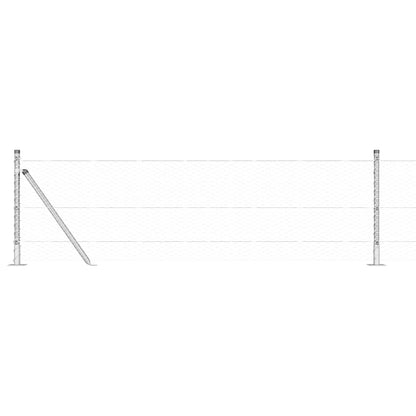 Hexagonal Fence with Concrete Base 50 x 0.6 m Galvanised Steel