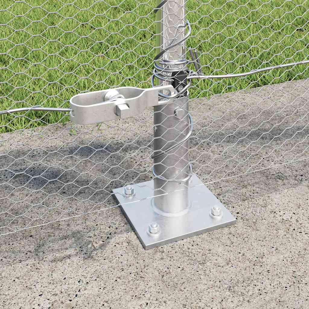 Hexagonal Fence with Concrete Base 50 x 0.8 m Galvanised Steel