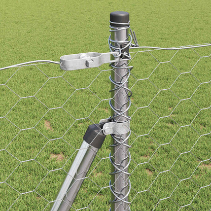 Hexagonal Fence with Concrete Base 50 x 0.8 m Galvanised Steel