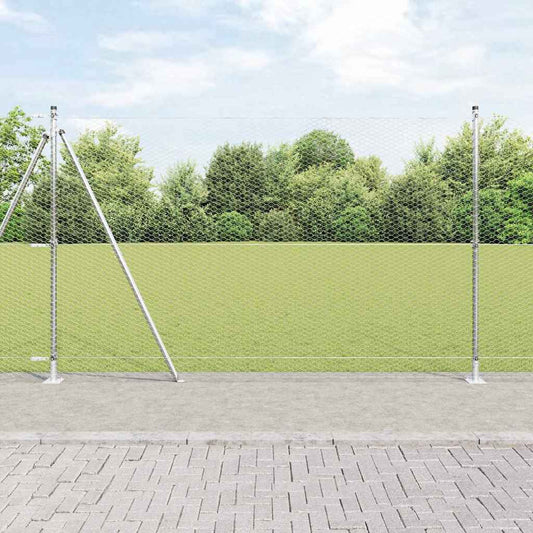 Hexagonal Fence with Concrete Base 50 x 1.4 m Galvanised Steel