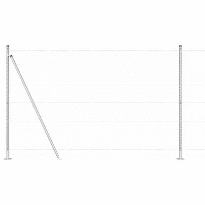 Hexagonal Fence with Concrete Base 50 x 1.5 m Galvanised Steel