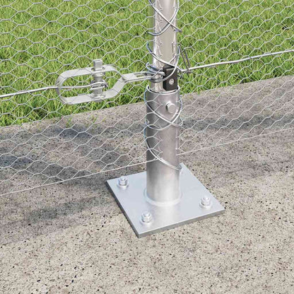 Hexagonal Fence with Concrete Base 50 x 1.6 m Galvanised Steel