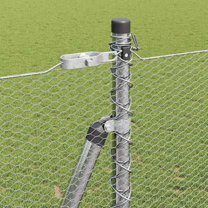 Hexagonal Fence with Concrete Base 50 x 1.6 m Galvanised Steel