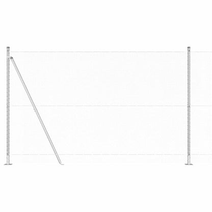 Hexagonal Fence with Concrete Base 50 x 1.6 m Galvanised Steel