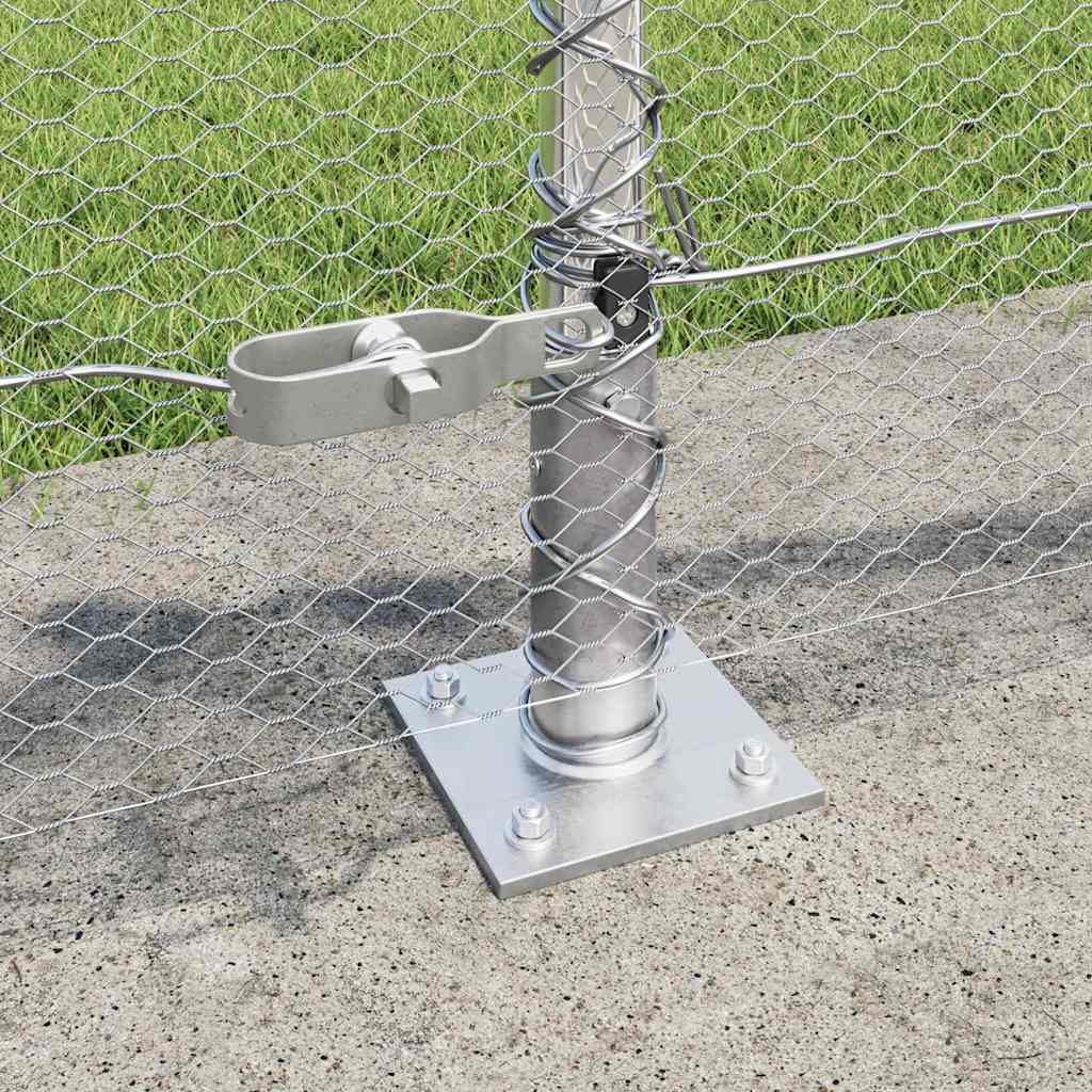Hexagonal Fence with Concrete Base 100 x 0.4 m Galvanised Steel