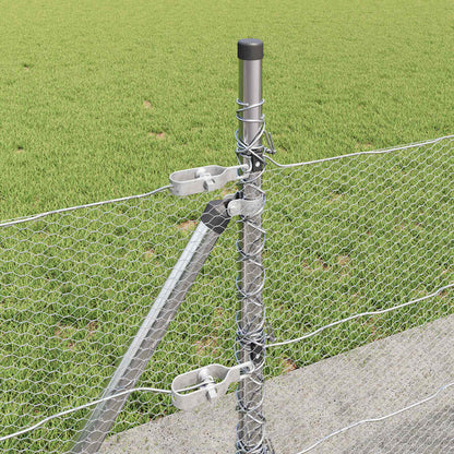 Hexagonal Fence with Concrete Base 100 x 0.4 m Galvanised Steel