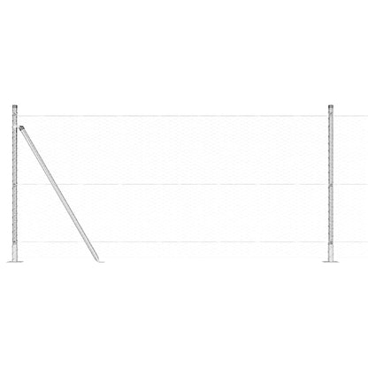 Hexagonal Fence with Concrete Base 100 x 0.8 m Galvanised Steel