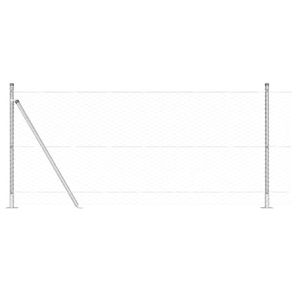 Hexagonal Fence with Concrete Base 100 x 0.8 m Galvanised Steel