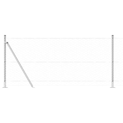 Hexagonal Fence with Concrete Base 100 x 1 m Galvanised Steel