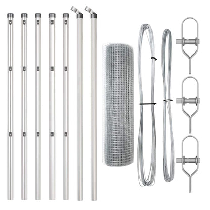 Welded Wire Fence Ground Fix 10 x 0.6 m Galvanised Steel Silver