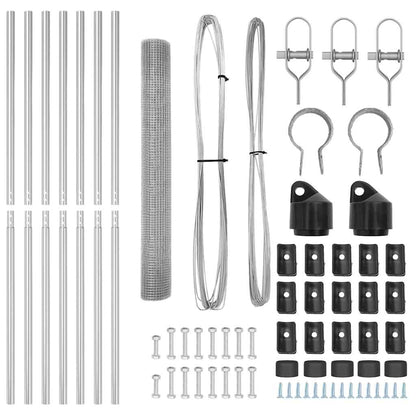 Welded Wire Fence Ground Fix 10 x 1 m Galvanised Steel Silver