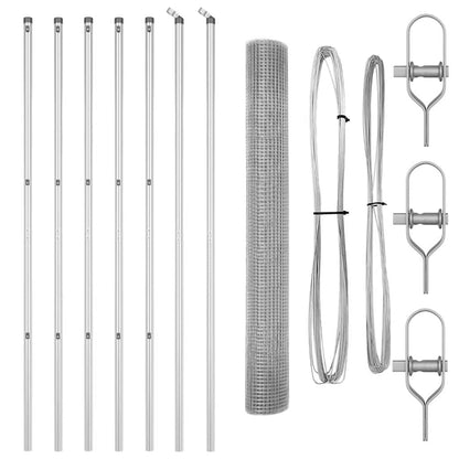 Welded Wire Fence Ground Fix 10 x 1.2 m Galvanised Steel Silver
