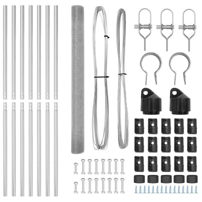 Welded Wire Fence Ground Fix 10 x 1.5 m Galvanised Steel Silver
