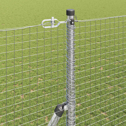 Welded Wire Fence Ground Fix 50 x 1.5 m Galvanised Steel Silver
