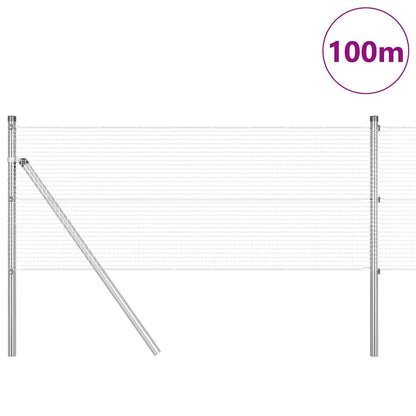 Welded Wire Fence Ground Fix 100 x 0.8 m Galvanised Steel Mesh