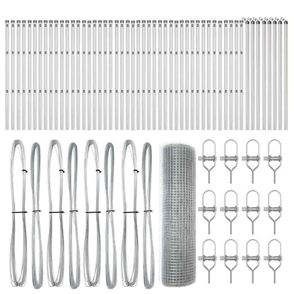 Welded Wire Fence Ground Fix 100 x 0.8 m Galvanised Steel Mesh