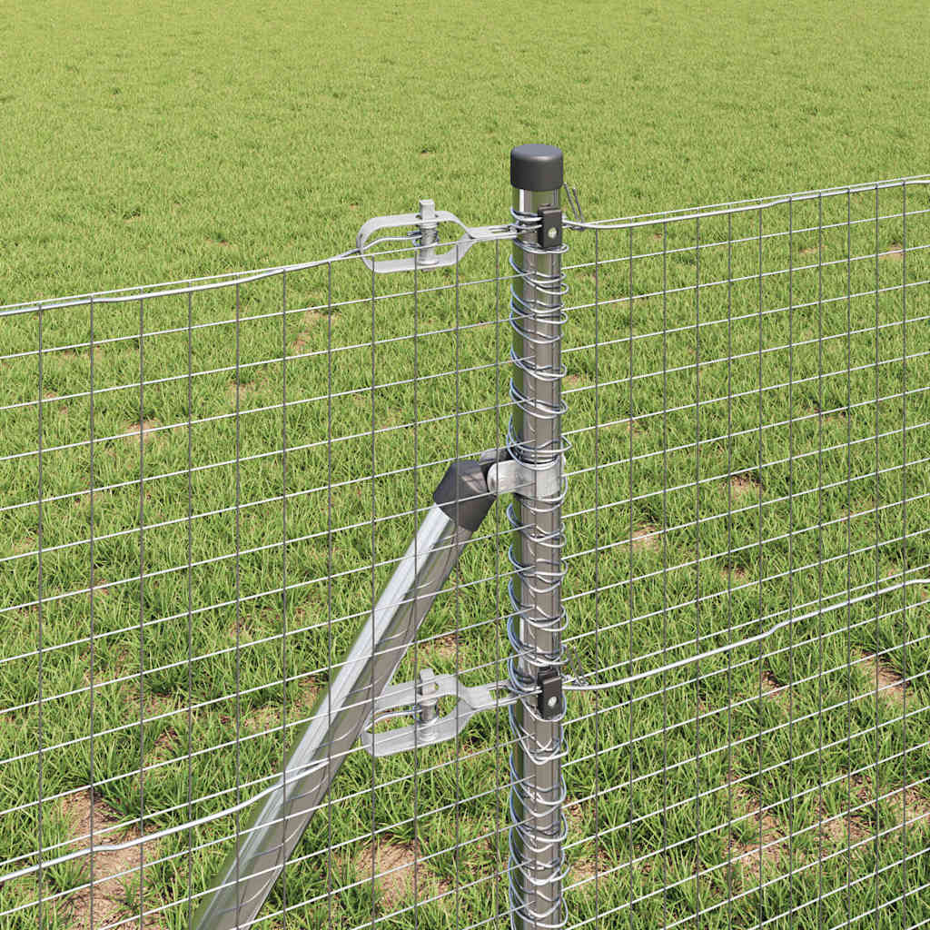Welded Wire Fence Ground Fix 100 x 0.8 m Galvanised Steel Mesh