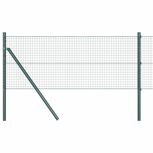 Welded Wire Fence Ground Fix 10 x 0.4 m PVC-Coated Steel Green