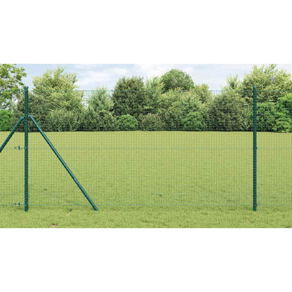 Welded Wire Fence Ground Fix 10 x 1 m PVC-Coated Steel Green