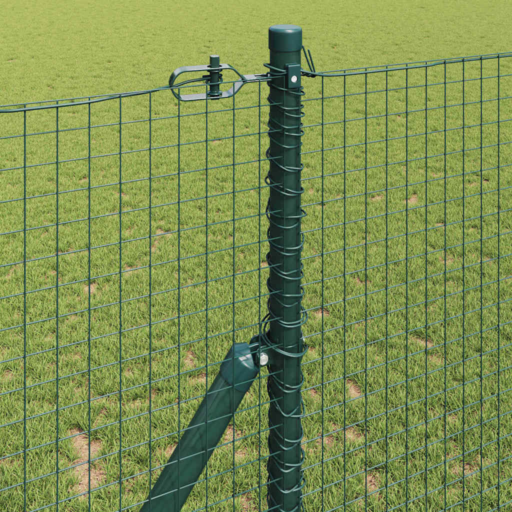 Welded Wire Fence Ground Fix 10 x 1 m PVC-Coated Steel Green