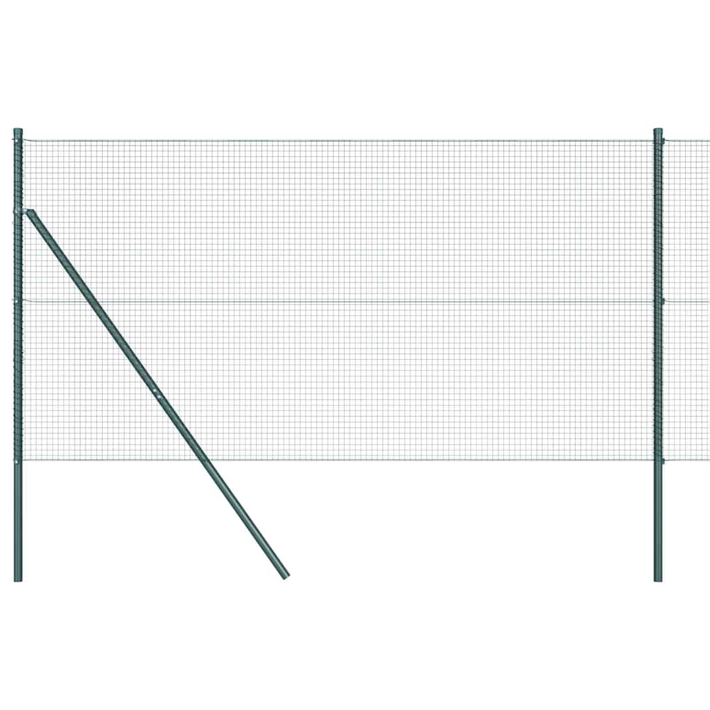Welded Wire Fence Ground Fix 10 x 1.2 m PVC-Coated Steel Green