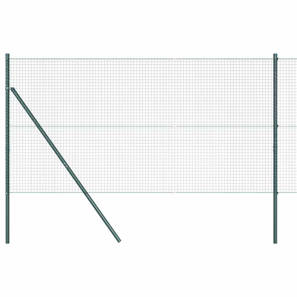 Welded Wire Fence Ground Fix 10 x 1.2 m PVC-Coated Steel Green
