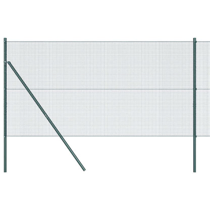 Welded Wire Fence Ground Fix 10 x 1.4 m PVC-Coated Steel Green