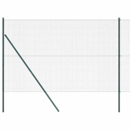 Welded Wire Fence Ground Fix 10 x 1.5 m PVC-Coated Steel Green
