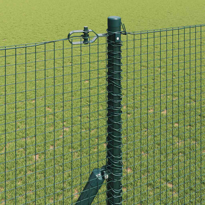 Welded Wire Fence Ground Fix 10 x 1.5 m PVC-Coated Steel Green