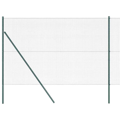 Welded Wire Fence Ground Fix 10 x 1.5 m PVC-Coated Steel Green
