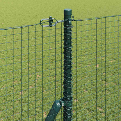 Welded Wire Fence Ground Fix 10 x 1.5 m PVC-Coated Steel Green