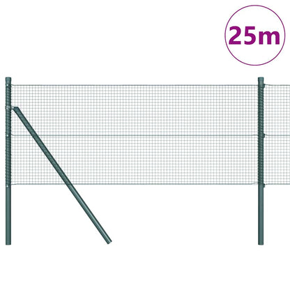 Welded Wire Fence Ground Fix 25 x 0.4 m PVC-Coated Steel Green