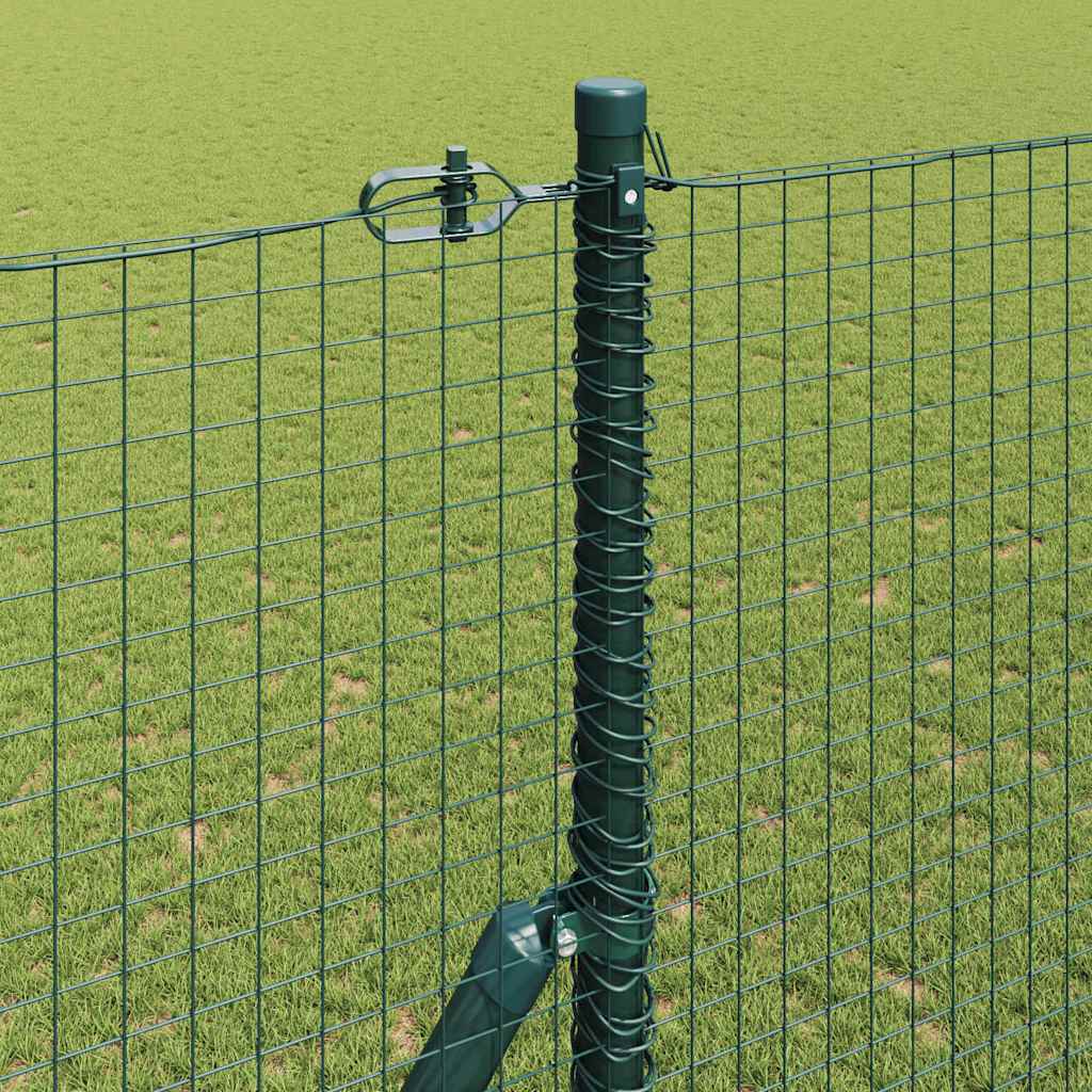 Welded Wire Fence Ground Fix 25 x 1.5 m PVC-Coated Steel Green