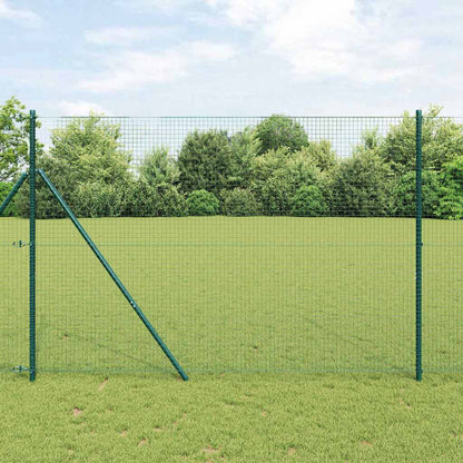 Welded Wire Fence Ground Fix 25 x 1.5 m PVC-Coated Steel Green