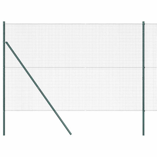 Welded Wire Fence Ground Fix 25 x 1.5 m PVC-Coated Steel Green