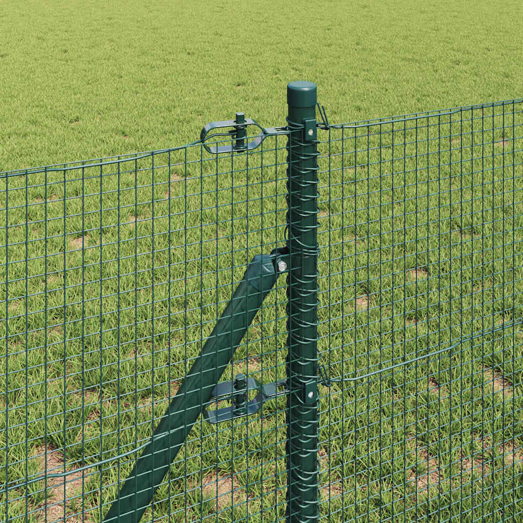 Welded Wire Fence Ground Fix 50 x 0.4 m PVC-Coated Steel Green