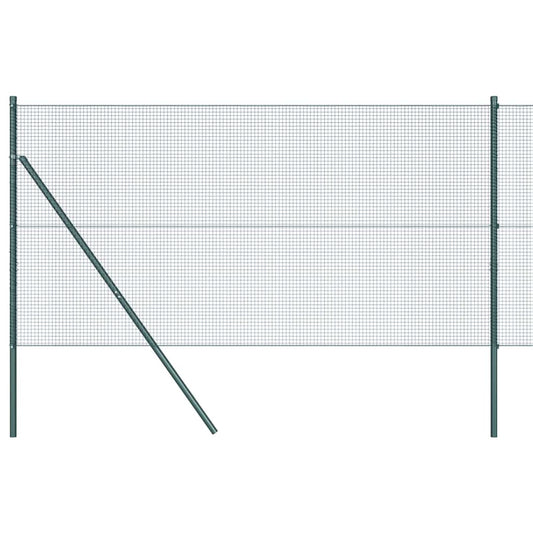 Welded Wire Fence Ground Fix 50 x 1.2 m PVC-Coated Steel Green