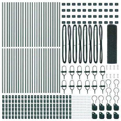 Welded Wire Fence Ground Fix 100 x 0.4 m PVC-Coated Steel Green