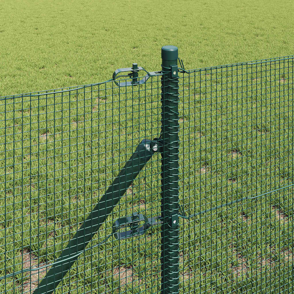 Welded Wire Fence Ground Fix 100 x 0.5 m PVC-Coated Steel Green