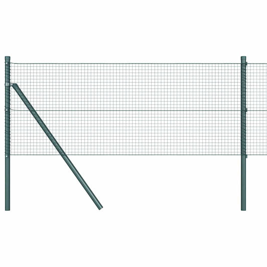 Welded Wire Fence Ground Fix 100 x 0.6 m PVC-Coated Steel Green