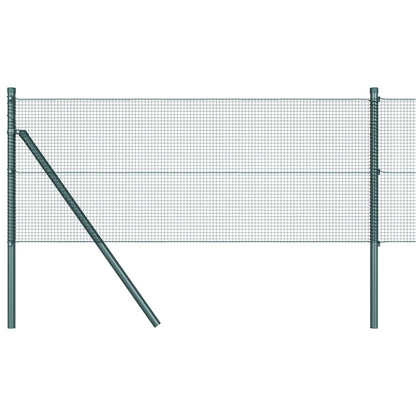 Welded Wire Fence Ground Fix 100 x 0.8 m PVC-Coated Steel Green